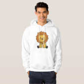 Lion Kerstmis Winterdieren Lons Hoodie (Voorkant volledig)