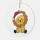 Lion Kerstmis Winterdieren Lons Keramisch Ornament (Links)