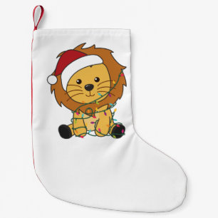 Lion Kerstmis Winterdieren Lons Kleine Kerstsok