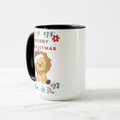 Lion Kerstmis Winterdieren Lons Mok (Voorkant links)