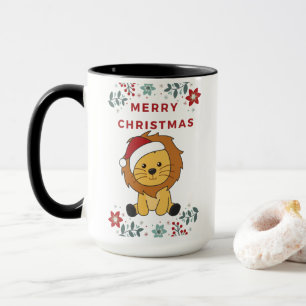 Lion Kerstmis Winterdieren Lons Mok