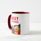 Lion Kerstmis Winterdieren Lons Mok (Voorkant links)