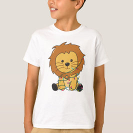 Lion Kerstmis Winterdieren Lons T-shirt