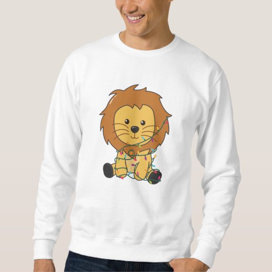 Lion Kerstmis Winterdieren Lons Trui (Voorkant)