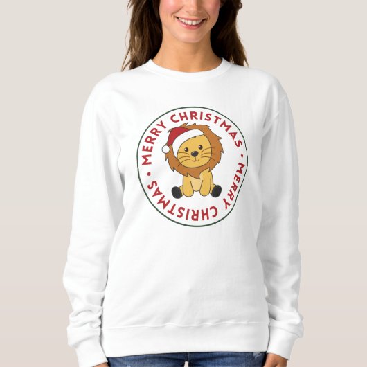 Lion Kerstmis Winterdieren Lons Trui (Voorkant)
