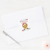 Lion Kerstmis Winterdieren Lons Vierkante Sticker (Envelop)