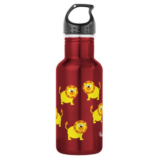 Lion Kinder Water Fles met naam (Voorkant)
