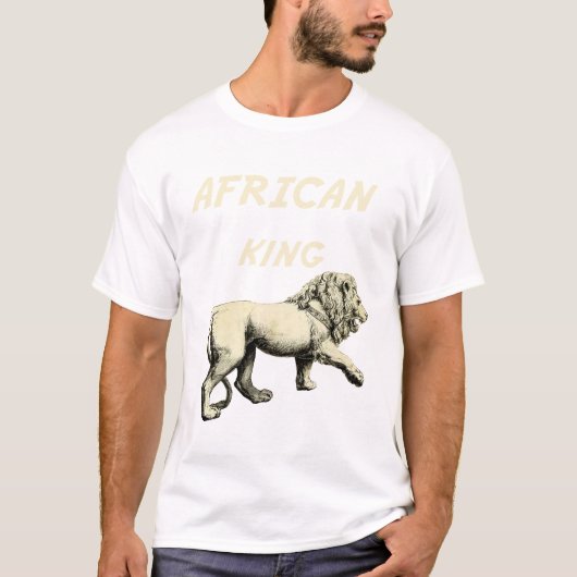 Lion King African King Africa Art T-shirt (Voorkant)