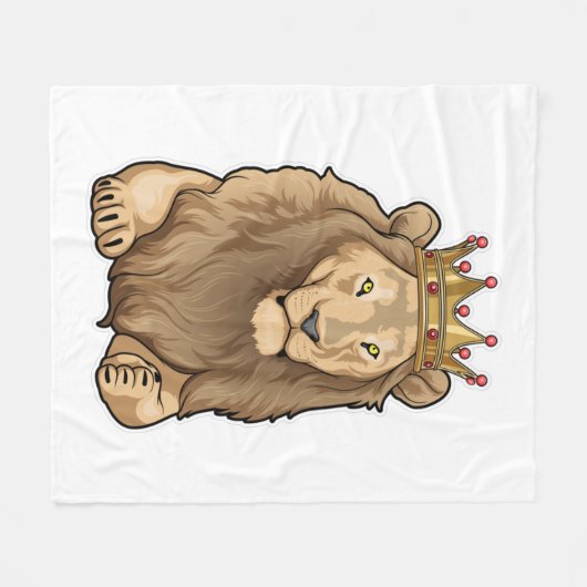 Lion King Crown Fleece Deken (Voorkant (Horizontaal))