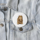 Lion King Crown Ronde Button 7,6 Cm (In situ)