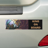 Lion King en Cubs, koning aan boord Bumpersticker (Op auto)
