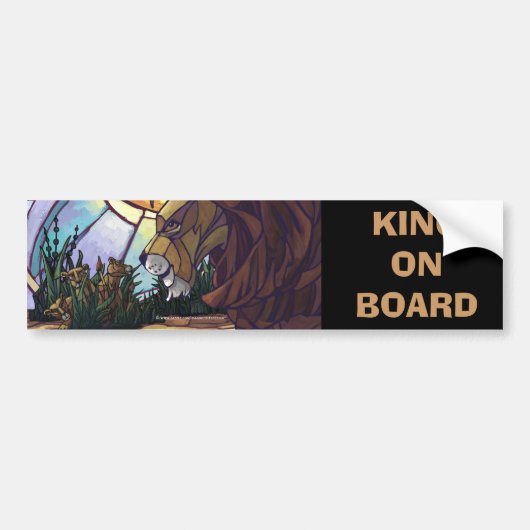 Lion King en Cubs, koning aan boord Bumpersticker (Voorkant)