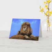 Lion King in Afrika Kaart (Gele Bloem)