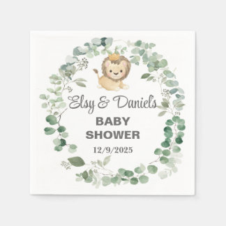 Lion King, Lion Cub baby shower paper napkins. Servet