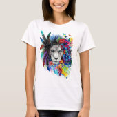 Lion King Minimale Waterverf T-shirt (Voorkant)