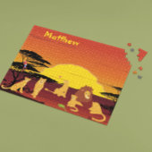 Lion King of Oerwoud Personalized Africa Legpuzzel