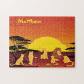 Lion King of Oerwoud Personalized Africa Legpuzzel (Horizontaal)