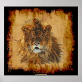 Lion King of the Oerwoud Wildlife Art Poster (Voorkant)