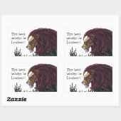 Lion King Personalized Bookplate Rechthoekige Sticker (Vel)