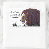 Lion King Personalized Bookplate Rechthoekige Sticker (Tas)