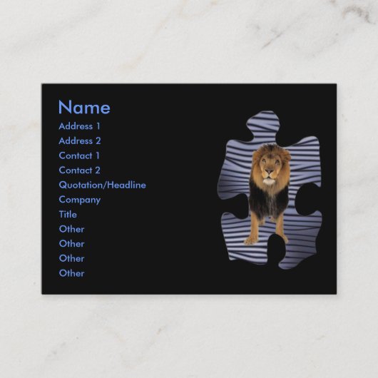 Lion King-profielkaart Visitekaartje (Voorkant)