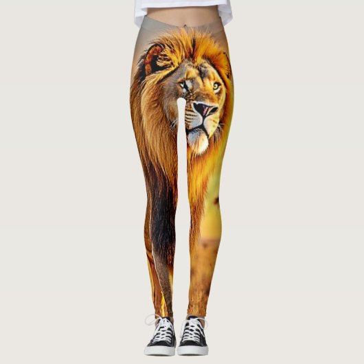 Lion King Savanna Sunset Design Leggings (Voorkant)