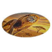 Lion King Savanna Sunset Design Snijplank (Hoek)