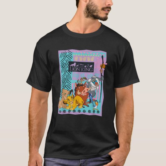 Lion King Simba Nala Timon Pumbaa Zazu Rafiki Retr T-shirt (Voorkant)