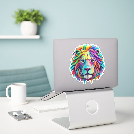 Lion Kingdom Ontdek met Stickers (Laptop op bureau)