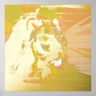 Lion Kleurrijke Prismatische Pop Art Design-62501 Folie Afdrukken