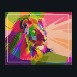Lion Kleurrijke Prismatische Pop Art Design-62501 Hout Afdruk<br><div class="desc">Lion Kleurrijke Prismatische Pop Art Design-62501</div>