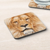 Lion, koning van Afrika Bier Onderzetter (Linkerzijde)