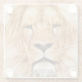 Lion, koning van Afrika Glazen Onderzetter (Achterkant)