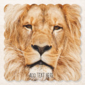 Lion, koning van Afrika Kartonnen Onderzetters (Voorkant)