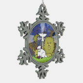 Lion, Lamb en Dove Tin Sneeuwvlok Ornament (Links)