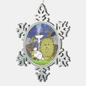 Lion, Lamb en Dove Tin Sneeuwvlok Ornament (Rechts)