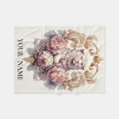 Lion & Lamb Heraldic Crest Fleece Deken (Voorkant (Horizontaal))