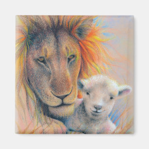 "Lion & Lamb" Magneet