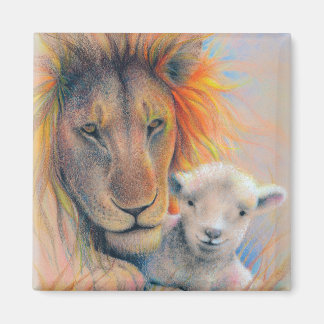 "Lion & Lamb" Magneet