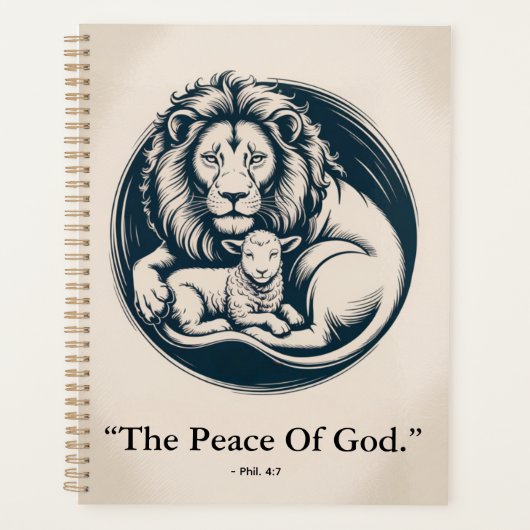 Lion & Lamb Peace - Prophetic Harmony Art Planner (Voorkant)
