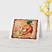 LION & LAMB VREDE (mat) - door Jeff Willis Art Kaart (Gele Bloem)