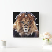 Lion Large Clock Vierkante Klok (Huis)