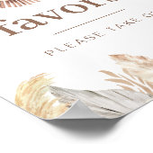 Lion Leaf Neutral Favors Sign Poster (Hoek)