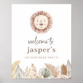 Lion Leaf Neutral Welcome Poster (Voorkant)