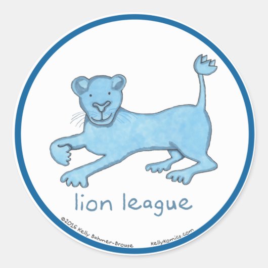 Lion League ronde stickers (Voorkant)