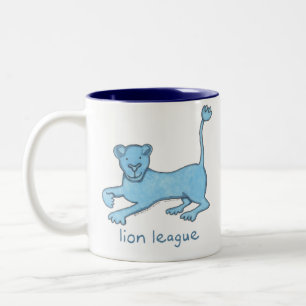 Lion League Tweekleurige Koffiemok
