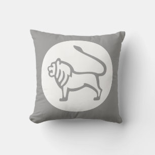 LION/LEO HOROSCOOP op GRIJZE kussen