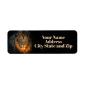 Lion Leo Return Address Labels (Voorkant)
