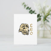 LION LEO ZODIAC BRIEFKAART (Staand voorkant)