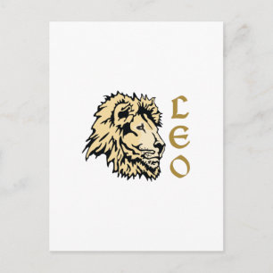 LION LEO ZODIAC BRIEFKAART